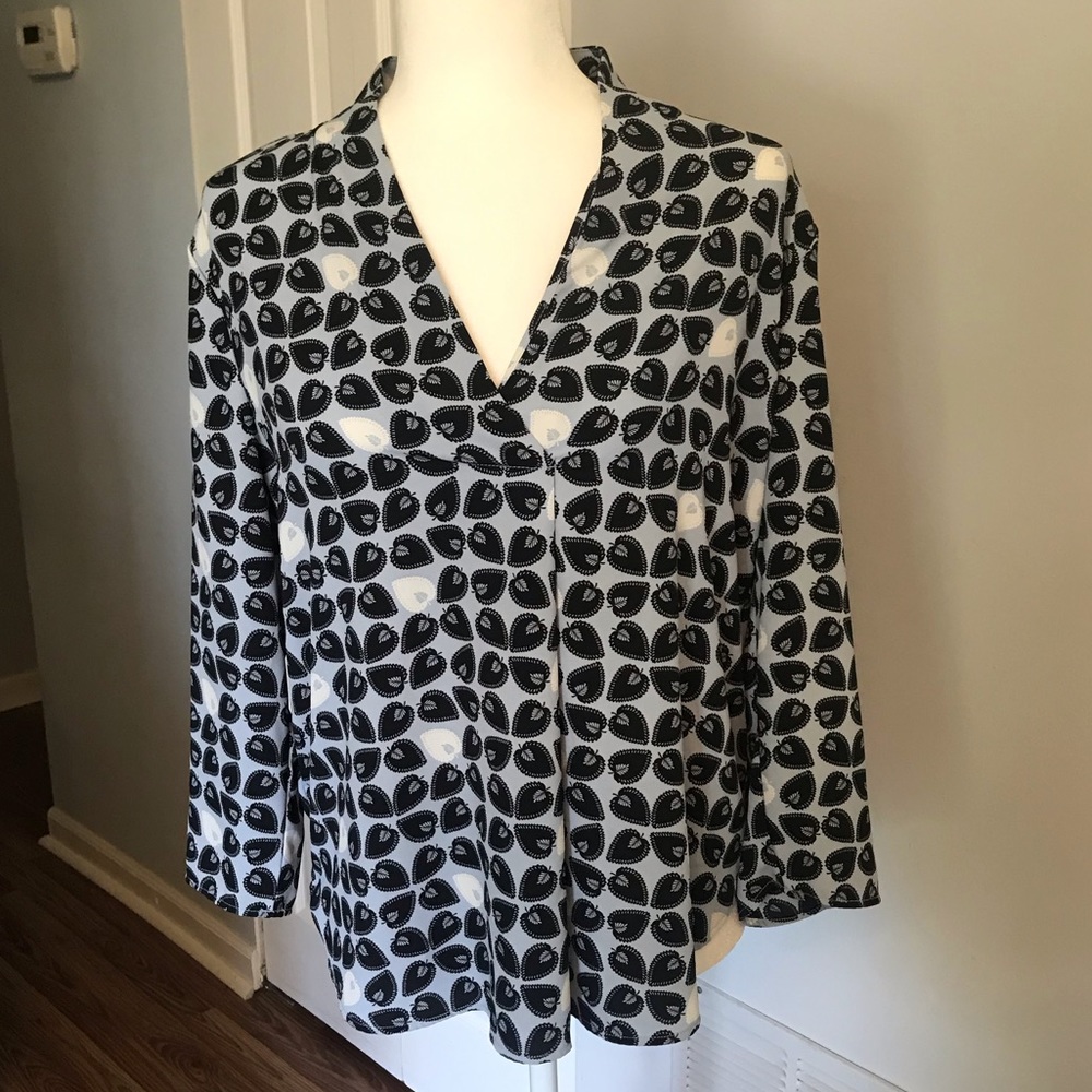 Ann Taylor Leaf Print Blouse